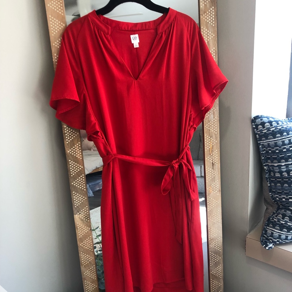 Gap Red Tie Dress
